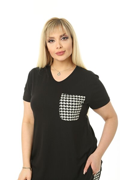 Mami Дамски костюм от пениран памук от вискоза с къс ръкав и капри с големи размери