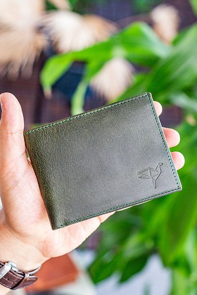 Garbalia Πορτοφόλι Venice Crazy Leather Green για ανδρική κάρτα