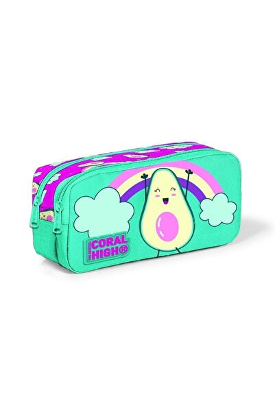Yaygan Çanta Coral High Kids Water Green Avocado Patterned Two Compartment Pe...