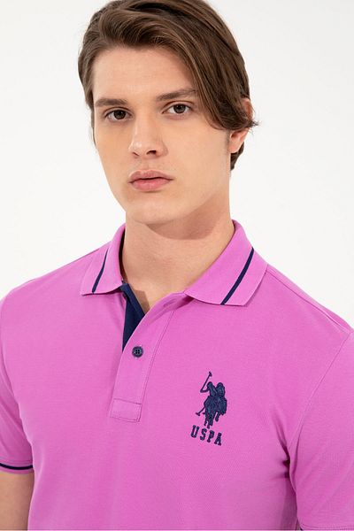 U.S. Polo Assn. تي شيرت أرجواني للرجال