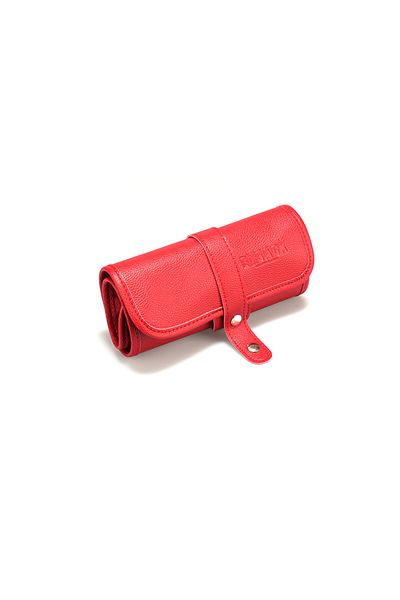 BBACK Faux Leather Roll Pen Holder 36 Compartments Red