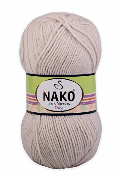 NAKO Lüks Minnoş El Örgü İpi | Açık Bej 6690