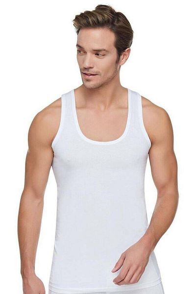 Tutku White Combed Men's Undershirt Set of 3 - 101