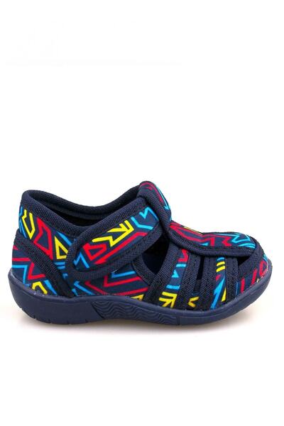 Cici Bebe Ayakkabı Navy Blue Striped Boys' Home Shoes