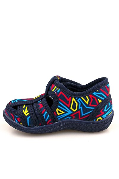 Cici Bebe Ayakkabı Navy Blue Striped Boys' Home Shoes