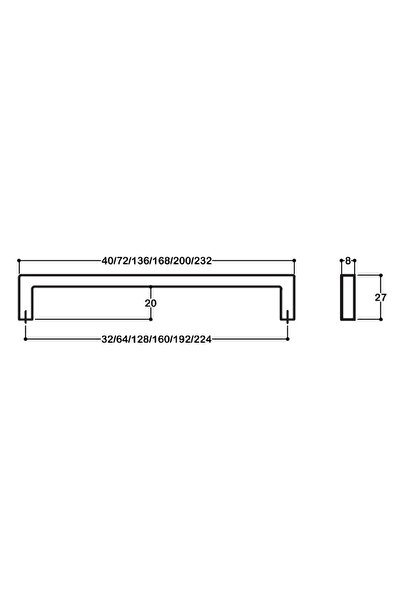 System Mat Altın Rengi 160 Mm Modern Kulp - Ssy7938 0160 Bb