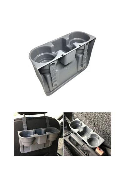 Autokit Car Seat Cup Holder Organizer Between Seat Cup Holder Car Cup Holder Gray
