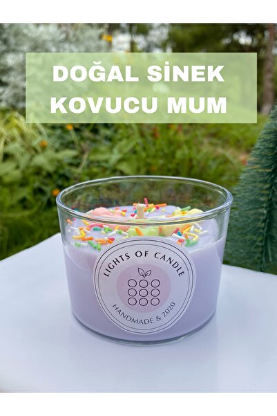 lıghts of candle handmade & 2020 Doğal Sinek Kovucu Bardak Mum(soy Wax)