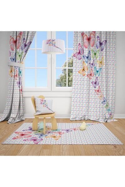 MODA Зовсім інша дитяча кімната Метелик Двоє крил Фон завіса Bmfp-116