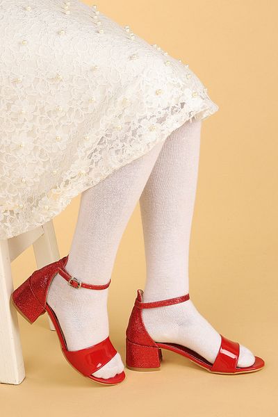KARAMAZI 768 Mirror Girl's Daily Heeled Sandals - 3 cm