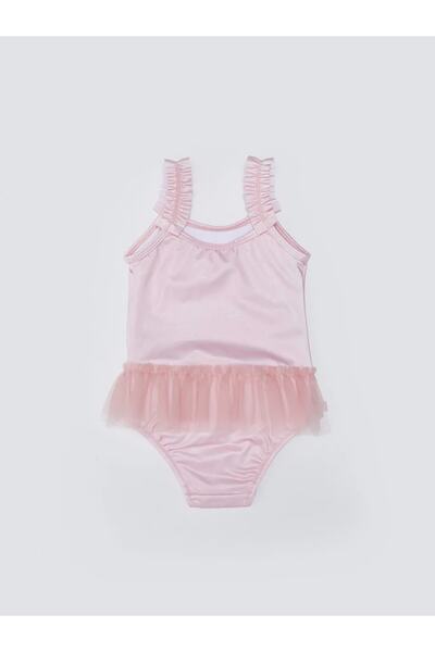 LC Waikiki Rugalmas szövet Minnie Mouse nyomott kislány fürdőruha