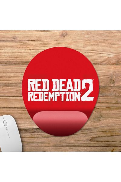 Pixxa نموذج لوحة الماوس Red Dead Redemption 2 مع دعم المعصم - 3 بيضاوي
