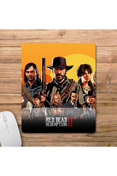 Pixxa نموذج لوحة الماوس Red Dead Redemption 2 مع دعم المعصم - 1