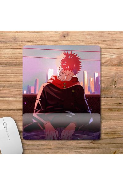 Pixxa موديل لوحة ماوس Jujutsu Kaisen مع مسند للمعصم - 3