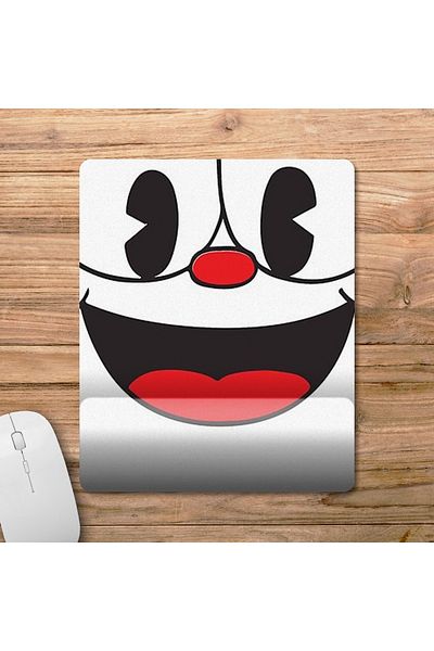 Pixxa نموذج لوحة الماوس Cuphead - Cuphead Face مع دعم المعصم - 1