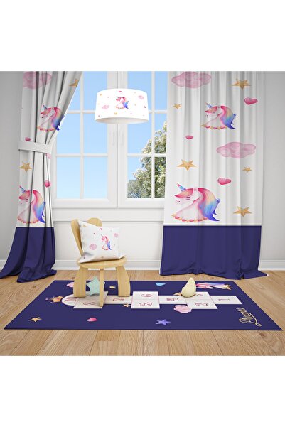 MODA Зовсім інша дитяча кімната Unicorn Двоє крил Фон завіса Bmfp-132