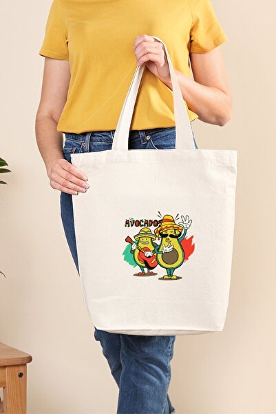 Müzik Reyonu حقيبة قماش مضحكة للأفوكادو سينكو دي ماي للحفلات الراقصة