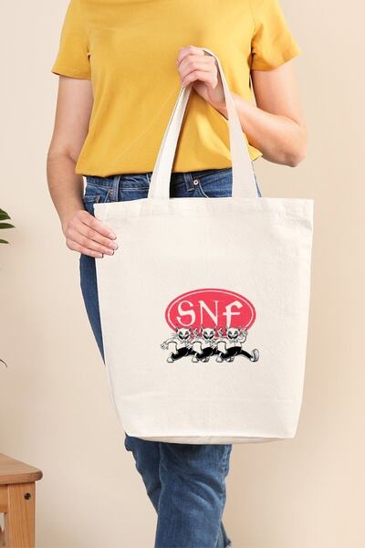 Müzik Reyonu Canvas Tote Bag Clangorous Mad Cats- Scum And Fury Design T-shirt