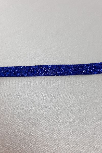 GELD Saks Blue Glitter Velvet Κορδέλα Πλάτος 1 cm 1 μέτρο – Κορδέλα – Κορδέλα