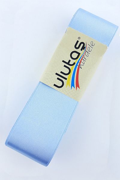 Ulutaş Στολίδια Υλικά Baby Blue Satin Κορδέλα Πλάτος 4 cm 1 Μπάλα 10 μέτρα