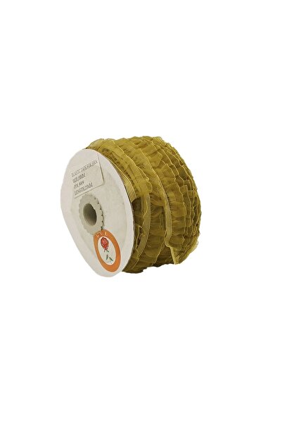Bontex Διακοσμητικό λάστιχο 10 μέτρων σε χρώμα μουστάρδας με βολάν – Διακοσμη...