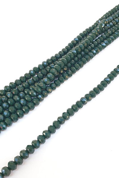 FdayAksesuar تشكيلة من الخرز الكريستالي الأخضر الداكن غير اللامع 6 مم – خرز