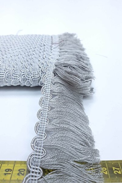 Bontex Γκρι λωρίδα με λεπτομέρεια σχέδιου υδάτινου θέματος και φούντα, 1 μέτρ...