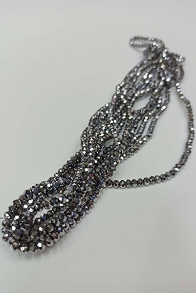 Bontex Mărgele de cristal gri argintiu 4mm – Mărgele