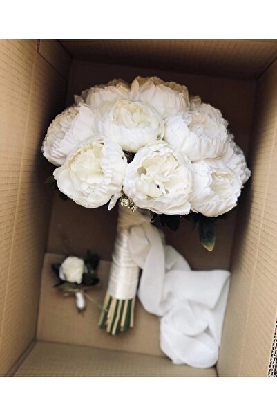 Tasarım Gelin Çiçegi – Yapay Buket, Yaka Çiçeği