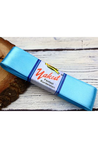 YAKUT 4 cm Σατέν Κορδέλα Τυρκουάζ 1 Μπάλα 10 Μέτρα