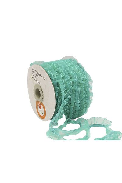 Bontex Στολισμός Λάστιχο 10 μέτρων Χρώμα Water Green Frilly Rubber – Κορδέλα