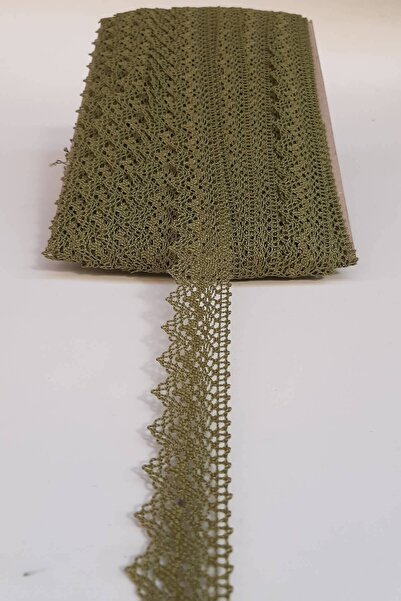 Bontex Svetlozeleni Kopanaki pamuk Čipka širina 2,5 cm 1 metar – Čipka