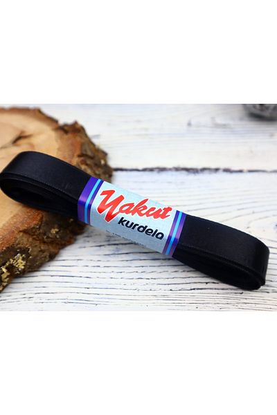 YAKUT Σατέν κορδέλα 2 εκ. Μαύρη 1 Μπάλα 5 μέτρα