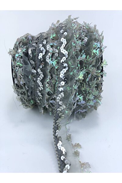 Bontex Σκούρο Γκρι Παγιέτες με Βολάν στην Άκρη 1 Μέτρο – Διακοσμητική Κορδέλα