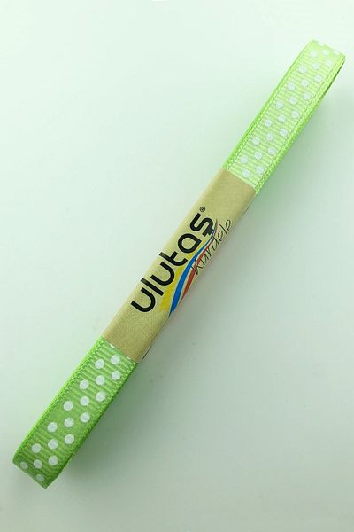 Ulutaş Υλικό αγκράφα Πράσινη πουά Grosgrain Κορδέλα 1 μέτρο πλάτος 1 cm – Κορδέλα – Κορδέλα