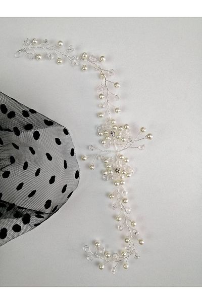 Bontex Accesoriu pentru păr și turban cu mărgele de cristal transparent pentru femei – Coroană – Coroană