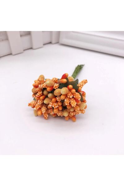 Genel Markalar Yapay Çiçek Turuncu Renkli Tomurcuk Çiçek – Yapay Çiçek Dekor,...