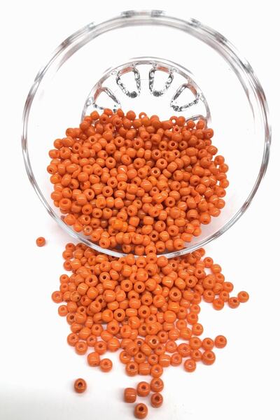 Bontex Ματ Πορτοκαλί Χάντρες Άμμου 4 χιλ. 1 Συσκευασία 50 γραμμάρια – Χάντρες