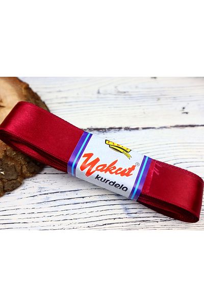 YAKUT Σατέν Κορδέλα 3 cm Μπορντό 1 Μπάλα 10 Μέτρα