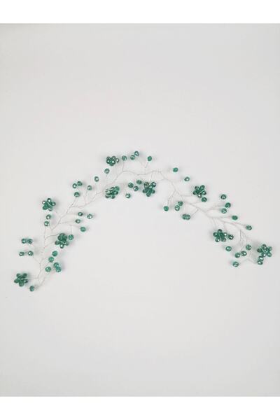 GELD Accesoriu pentru păr și turban cu piatră de cristal verde pentru femei –...