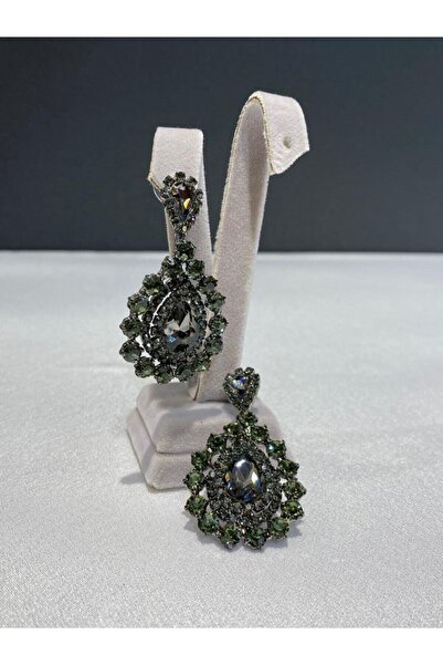 NİŞANTAŞI AKSESUAR Evening Dress Earrings *Drop Model with Stones* – Bijoux Earrings