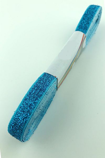 Bontex Τιρκουάζ Velvet Glitter Κορδέλα Πλάτος 1 cm 1 Mt – Κορδέλα – Κορδέλα