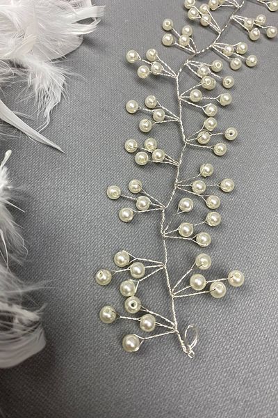Bontex Accesoriu de păr model Sia pentru femei crem Pearl – Coroană – Coroană
