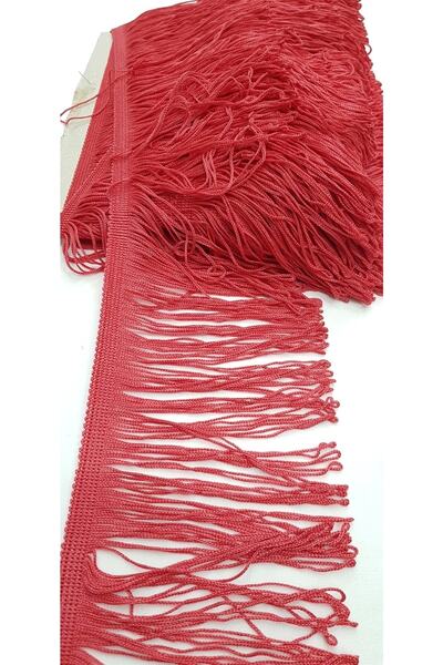 Bontex Kırmızı Saçak Şerit Püskül 1 Metre En 10 Cm – Dekoratif Şerit