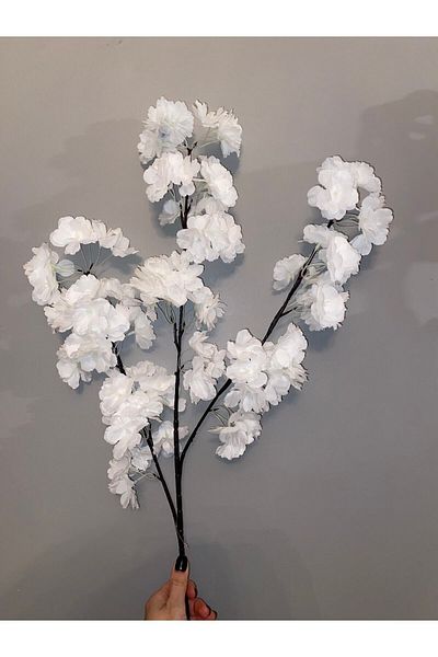 AB Shop Ανοιξιάτικο κλαδί 90cm Λευκό – Διακόσμηση τεχνητών λουλουδιών, Στολίδι τραπεζιού, Φόντο