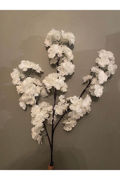 AB Shop Ανοιξιάτικο κλαδί 90cm Λευκό – Διακόσμηση τεχνητών λουλουδιών, Στολίδι τραπεζιού, Φόντο