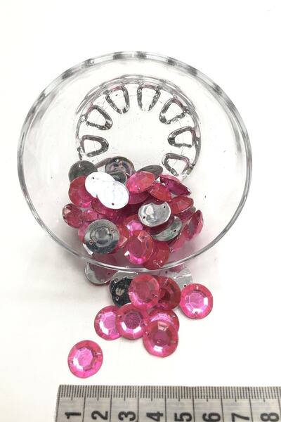 Bontex Ružičasti okrugli plastični razmakni kamen 1 pakovanje 20 grama – perle