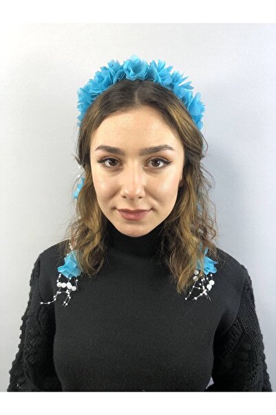 Bontex Coroană Turcoaz tăiată cu laser Coroană cu perle – Coroană – Coroană