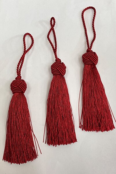 Bontex Püskül Kırmızı Topuzlu Püskül 5 Adet Boy 12 Cm – Dekoratif Şerit