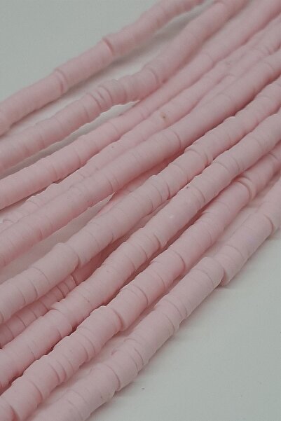 Bontex 1 niz svetloružičastih Fimo glinenih perli 6 mm – Perle